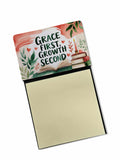 Grace First Growth Second Funny Sticky Note Holder for Teacher's Gift Refillable with 3x3 Notes