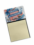 Greatest Academic Interventionist Ever Funny Sticky Note Holder for Teacher's Gift Refillable with 3x3 Notes