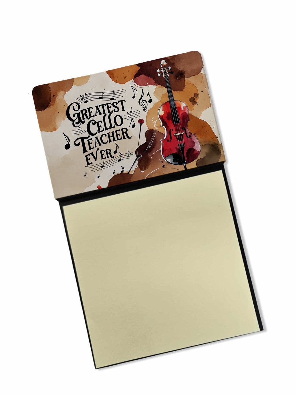 Greatest Cello Teacher Ever Funny Sticky Note Holder for Teacher's Gift Refillable with 3x3 Notes