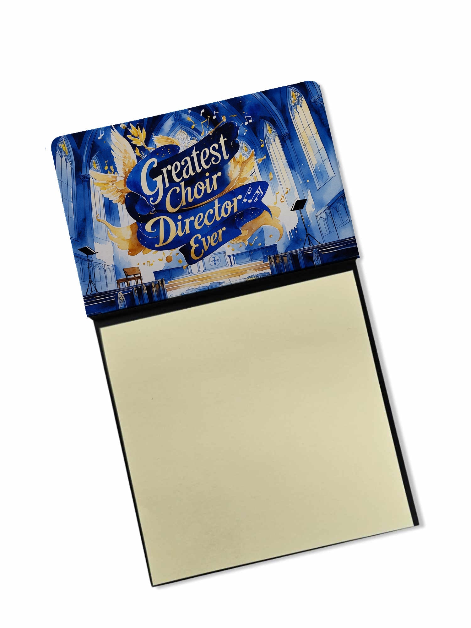 Greatest Choir Director Ever Funny Sticky Note Holder for Teacher's Gift Refillable with 3x3 Notes