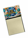 Greatest ESL Teacher Ever Funny Sticky Note Holder for Teacher's Gift Refillable with 3x3 Notes