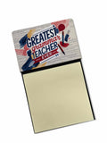 Greatest Grammar Teacher Ever Funny Sticky Note Holder for Teacher's Gift Refillable with 3x3 Notes