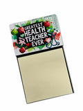 Greatest Health Teacher Ever Funny Sticky Note Holder for Teacher's Gift Refillable with 3x3 Notes