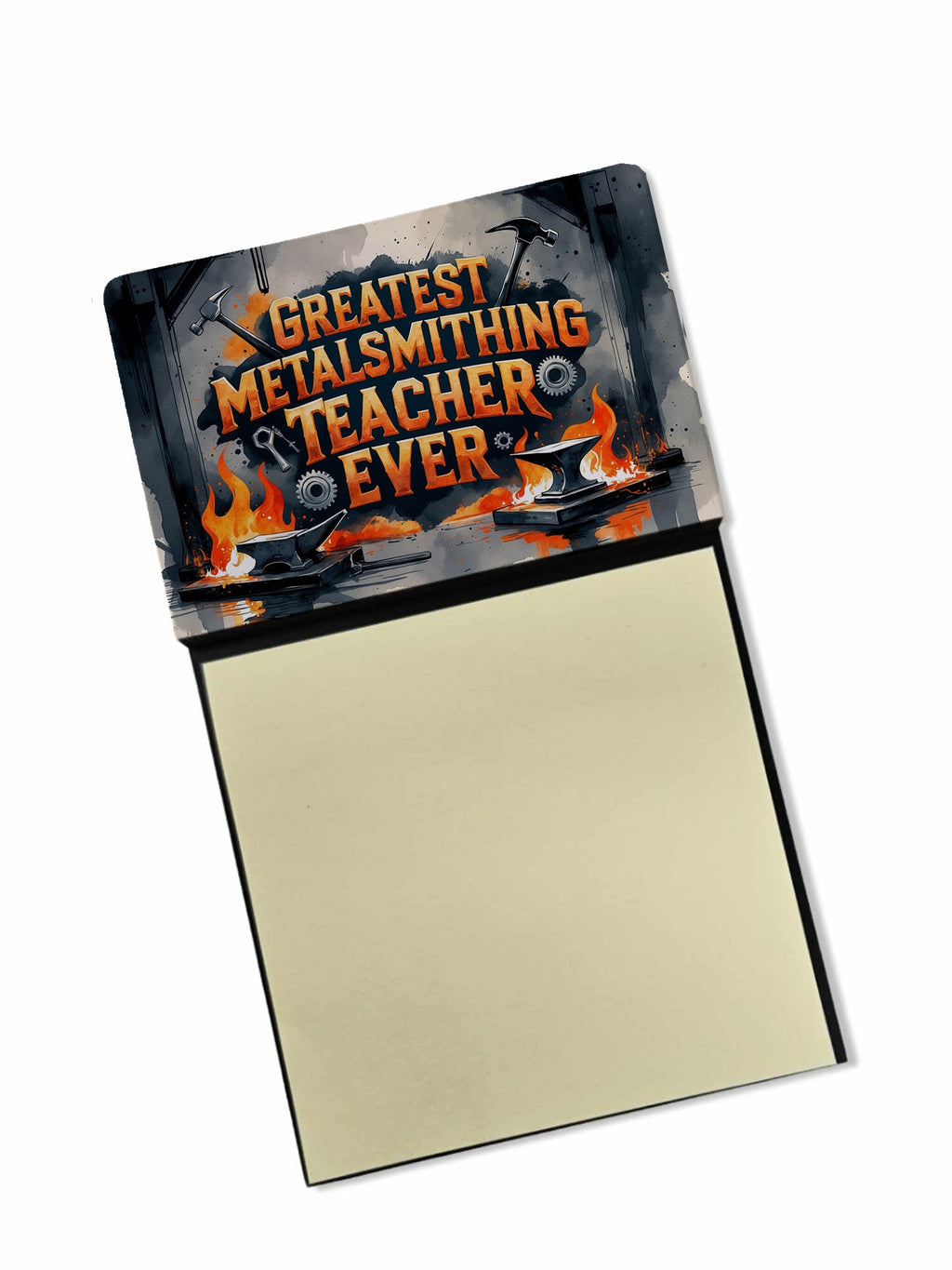 Greatest Metalsmithing Teacher Ever Funny Sticky Note Holder for Teacher's Gift Refillable with 3x3 Notes