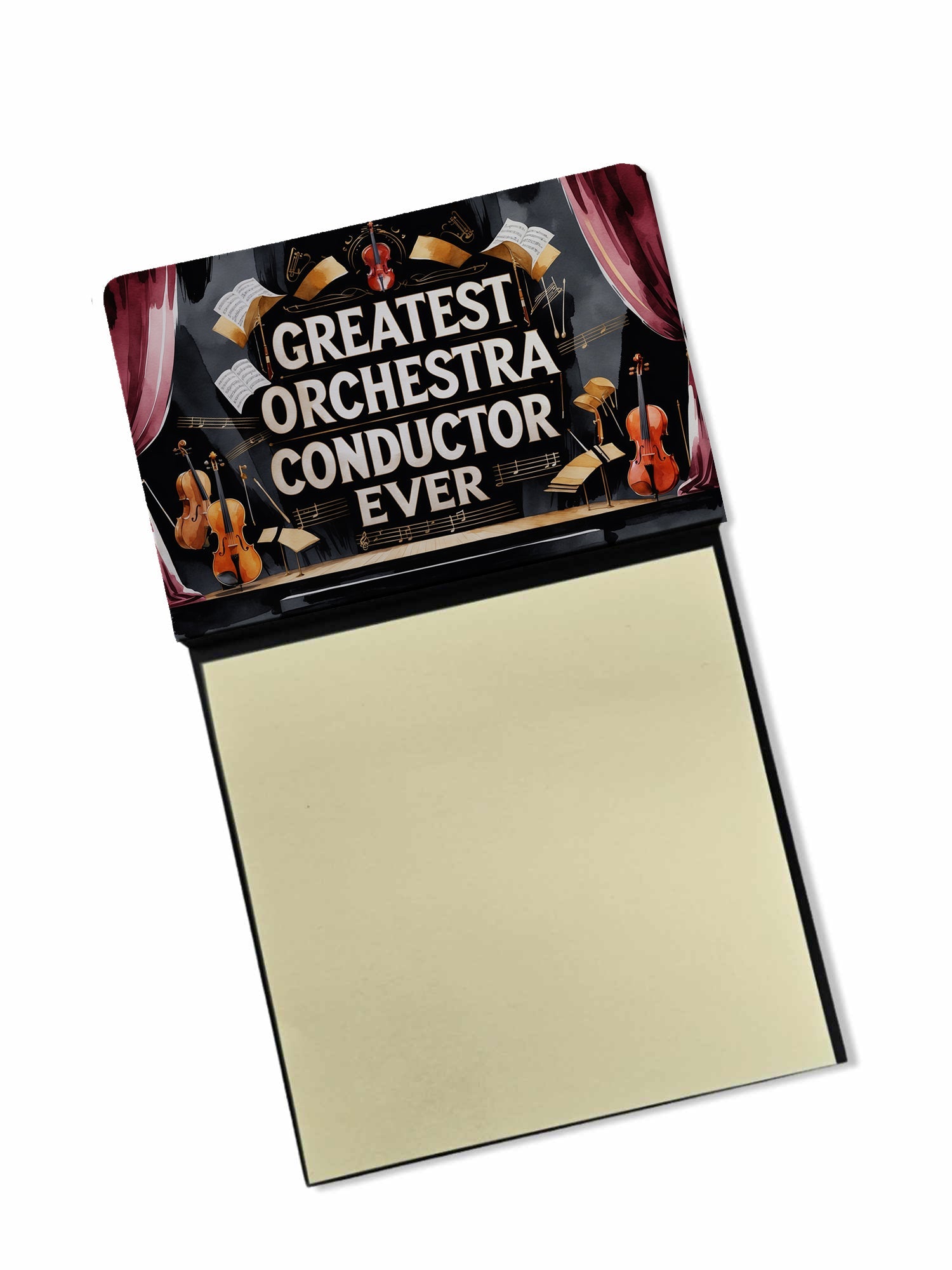 Greatest Orchestra Conductor Ever Funny Sticky Note Holder for Teacher's Gift Refillable with 3x3 Notes