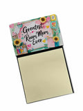 Greatest Room Mom Ever Funny Sticky Note Holder for Teacher's Gift Refillable with 3x3 Notes
