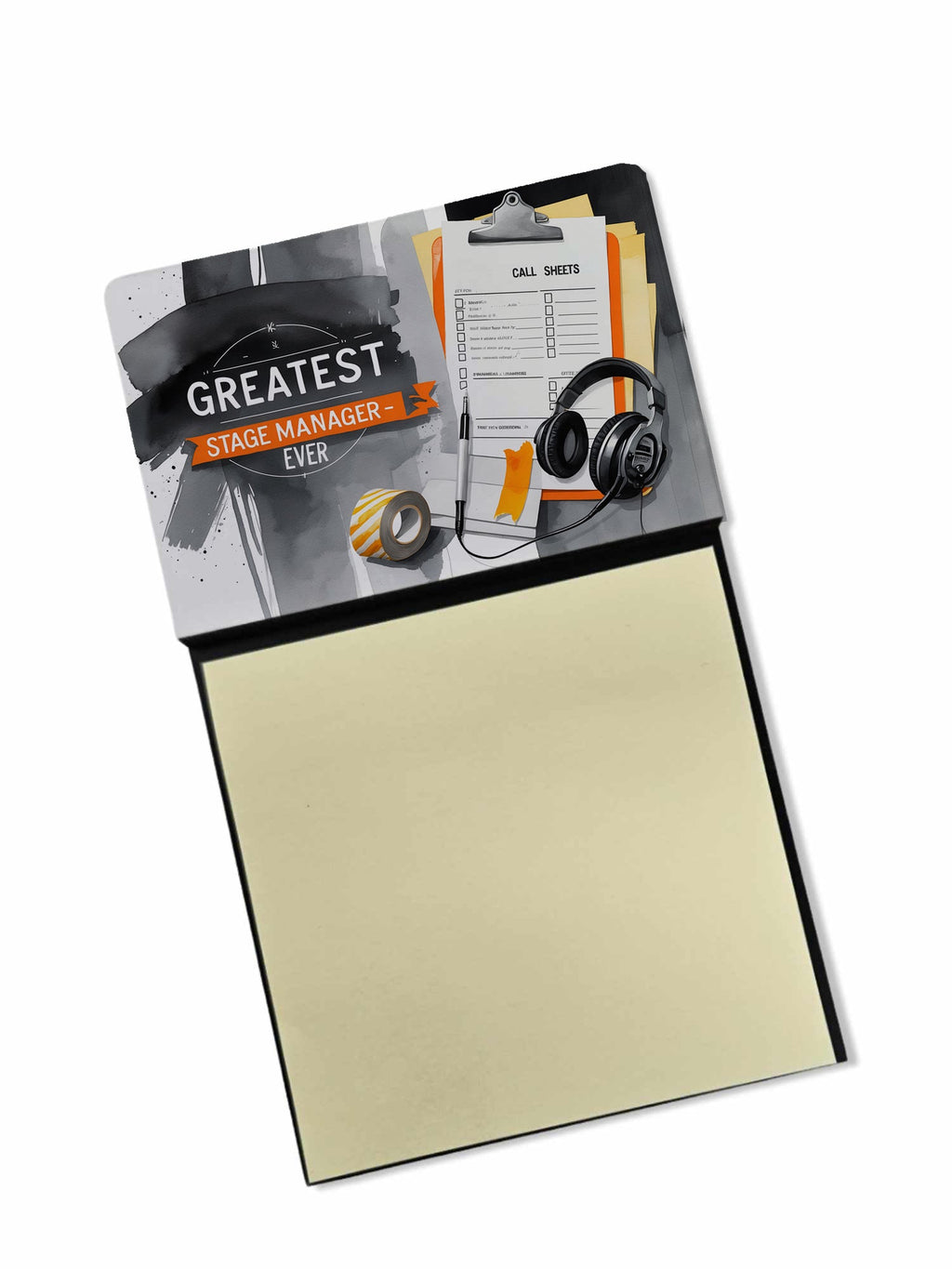 Greatest Stage Manager Ever Funny Sticky Note Holder for Teacher's Gift Refillable with 3x3 Notes