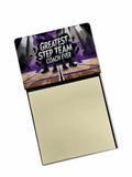 Greatest Step Team Coach Ever Funny Sticky Note Holder for Teacher's Gift Refillable with 3x3 Notes