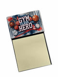 Gym Class Hero Funny Sticky Note Holder for Teacher's Gift Refillable with 3x3 Notes