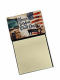 Honor, Wisdom, and Chalk Dust Funny Sticky Note Holder for Teacher's Gift Refillable with 3x3 Notes