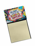 I'm Just in it for the School Supplies Funny Sticky Note Holder for Teacher's Gift Refillable with 3x3 Notes