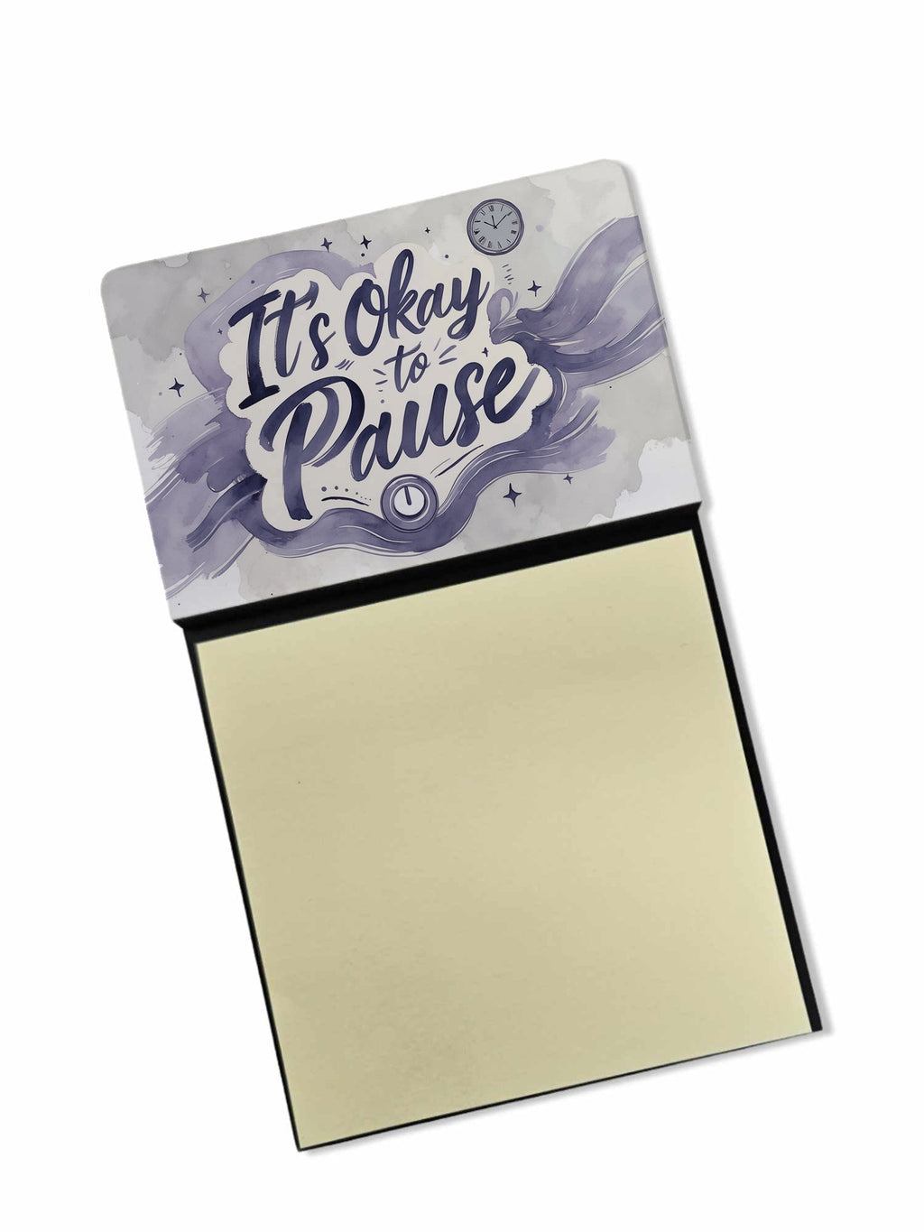 It’s Okay to Pause Funny Sticky Note Holder for Teacher's Gift Refillable with 3x3 Notes