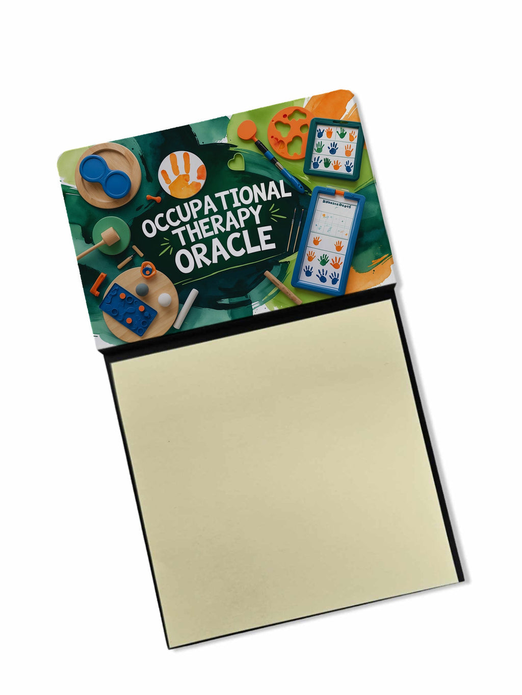Occupational Therapy Oracle Funny Sticky Note Holder for Teacher's Gift Refillable with 3x3 Notes