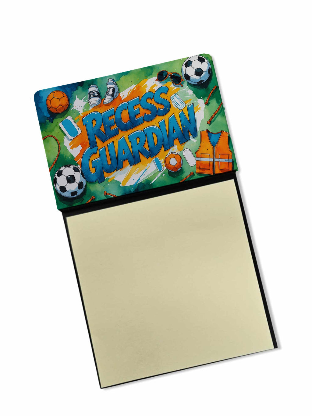 Recess Guardian Funny Sticky Note Holder for Teacher's Gift Refillable with 3x3 Notes
