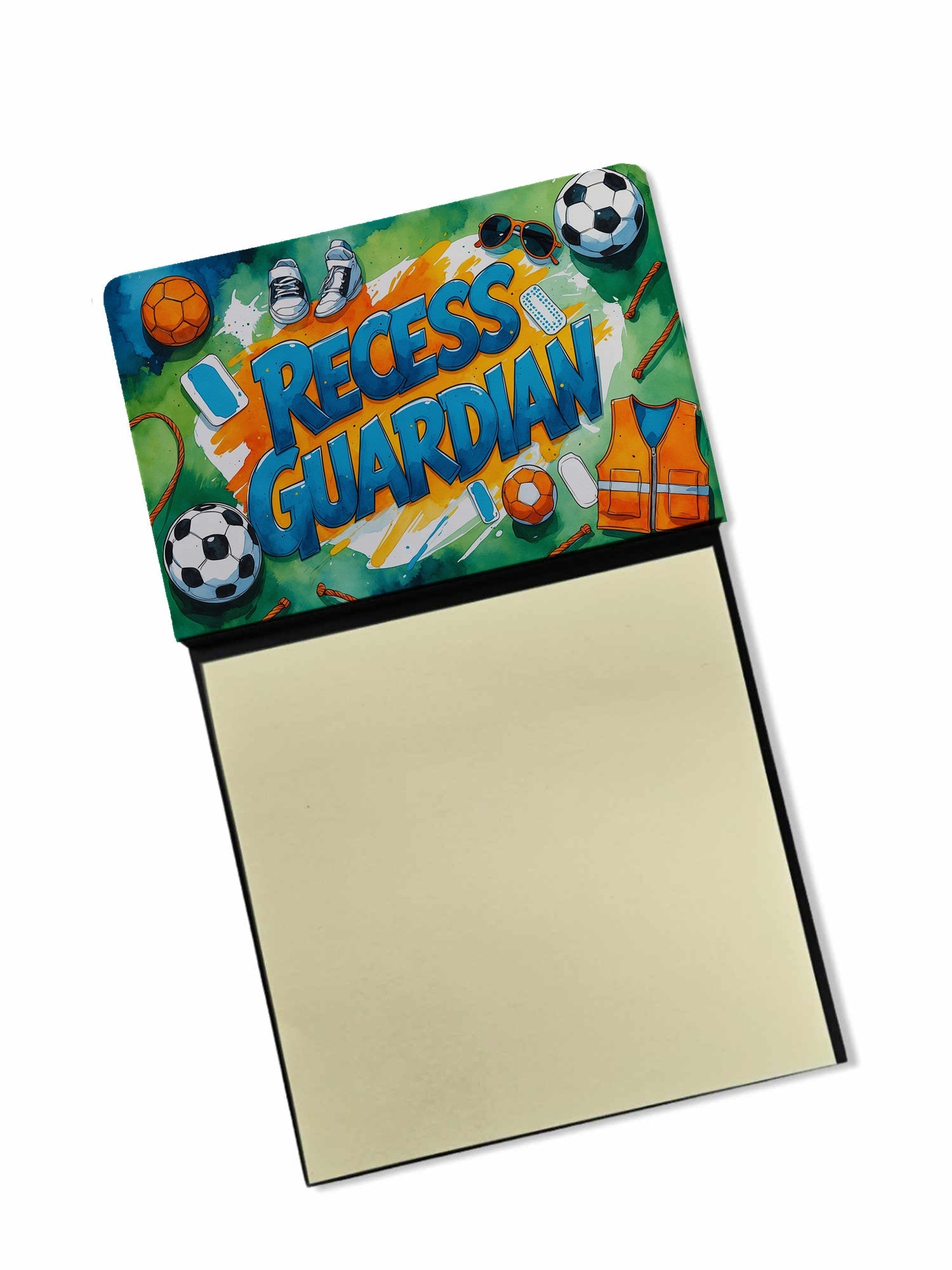 Recess Guardian Funny Sticky Note Holder for Teacher's Gift Refillable with 3x3 Notes