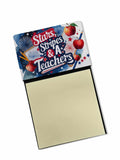 Stars, Stripes & A+ Teachers Funny Sticky Note Holder for Teacher's Gift Refillable with 3x3 Notes