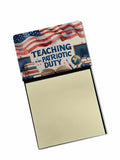 Teaching is My Patriotic Duty Funny Sticky Note Holder for Teacher's Gift Refillable with 3x3 Notes