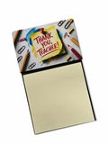 Thank You Teacher Again Funny Sticky Note Holder for Teacher's Gift Refillable with 3x3 Notes