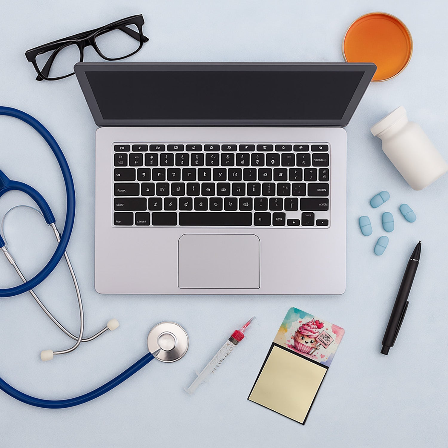 Thanks for Being So Sweet, Teacher Funny Sticky Note Holder for Teacher's Gift Refillable with 3x3 Notes