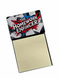 The Homework Enforcer Funny Sticky Note Holder for Teacher's Gift Refillable with 3x3 Notes