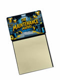 The Maintenance Marvel Funny Sticky Note Holder for Teacher's Gift Refillable with 3x3 Notes