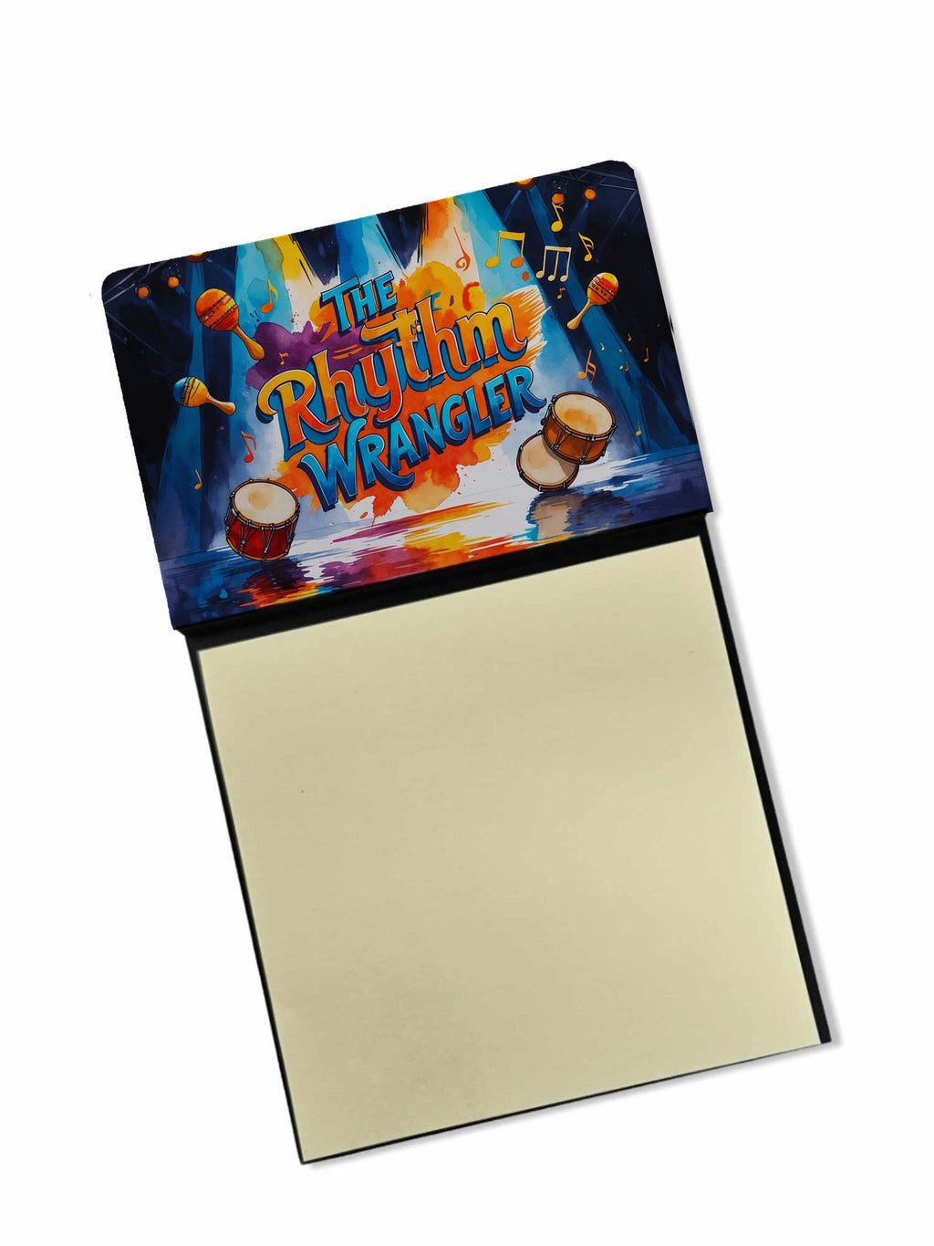 The Rhythm Wrangler Funny Sticky Note Holder for Teacher's Gift Refillable with 3x3 Notes