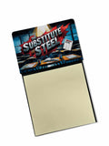 The Substitute of Steel Funny Sticky Note Holder for Teacher's Gift Refillable with 3x3 Notes