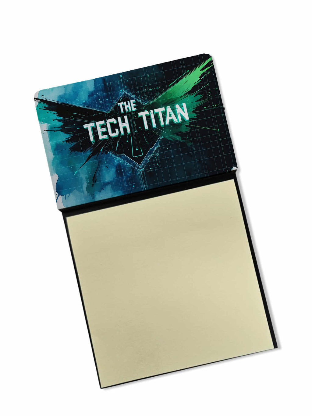 The Tech Titan Funny Sticky Note Holder for Teacher's Gift Refillable with 3x3 Notes