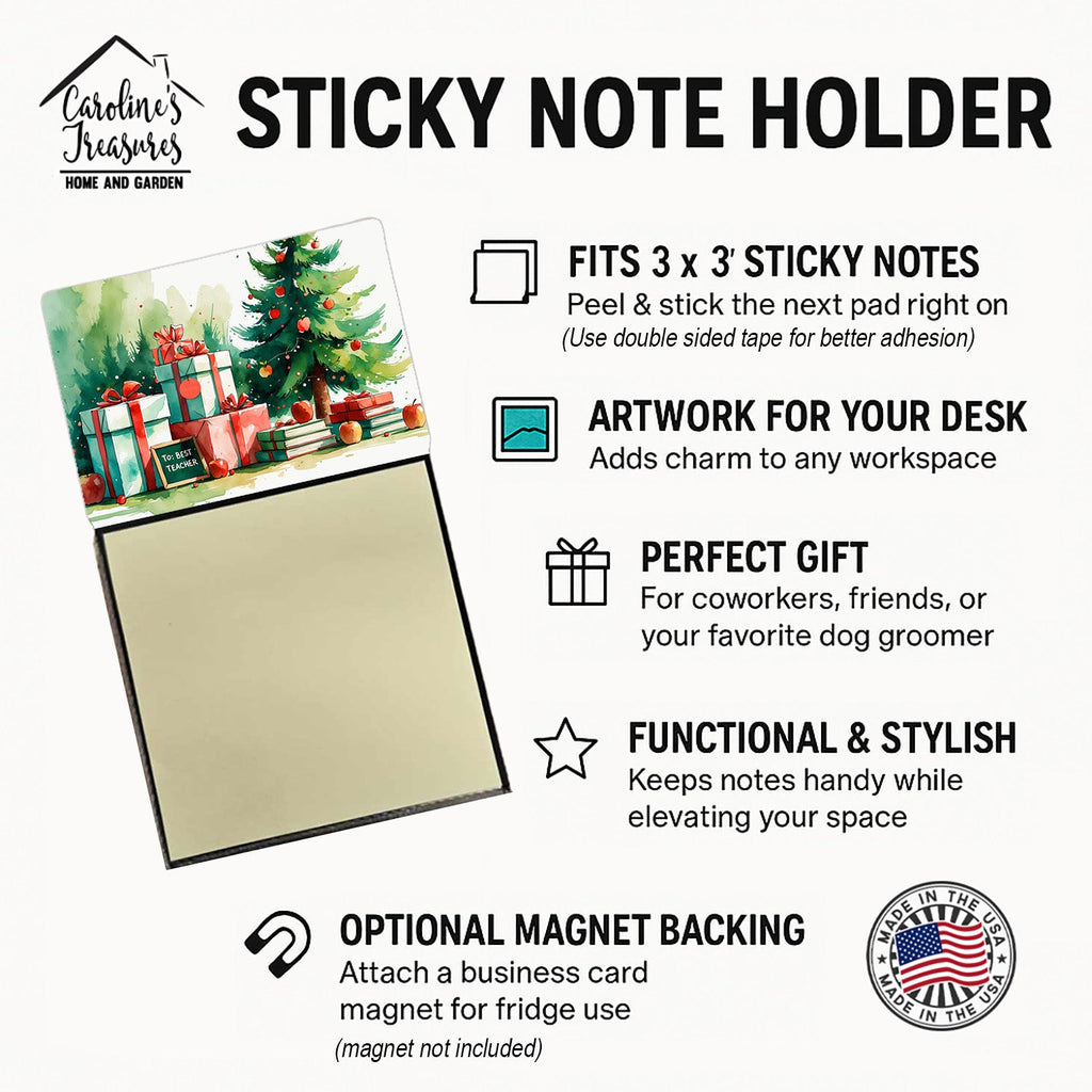 To Best Teacher Funny Sticky Note Holder for Teacher's Gift Refillable with 3x3 Notes