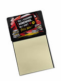Yes, I Assigned Homework. No, I Don’t Feel Bad Funny Sticky Note Holder for Teacher's Gift Refillable with 3x3 Notes