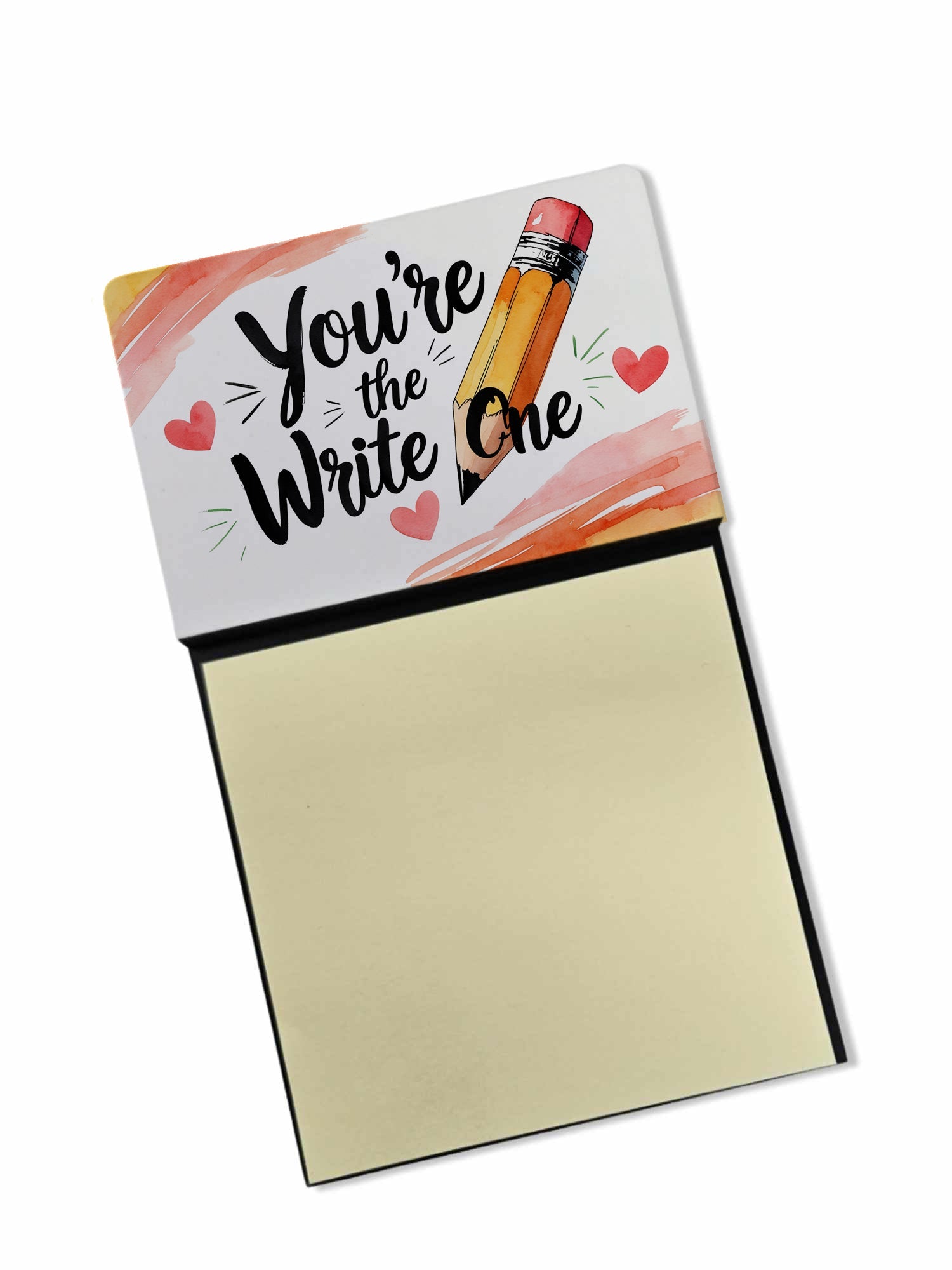 You're the Write One Funny Sticky Note Holder for Teacher's Gift Refillable with 3x3 Notes