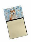 Red Akita Coworker Watercolor Sticky Note Holder Refillable Dispenser Desk Accessory 3x3 Pad Gift
