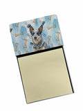Blue Heeler Australian Cattle Dog Coworker Watercolor Sticky Note Holder Refillable Dispenser Desk Accessory 3x3 Pad Gift