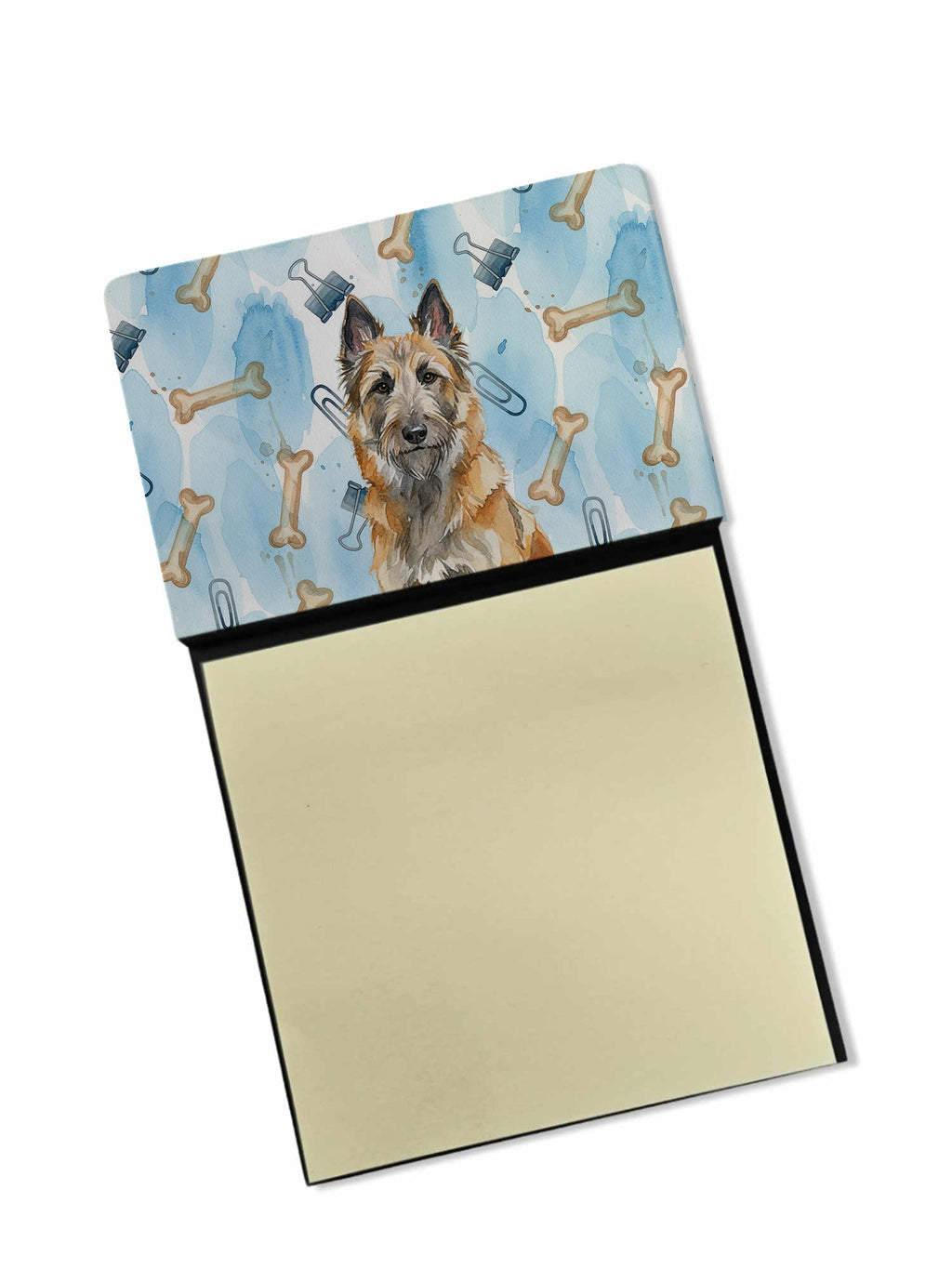Belgian Laekenois Coworker Watercolor Sticky Note Holder Refillable Dispenser Desk Accessory 3x3 Pad Gift