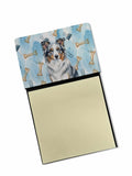 Blue Merle Border Collie Coworker Watercolor Sticky Note Holder Refillable Dispenser Desk Accessory 3x3 Pad Gift