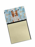 Red and White Border Collie Coworker Watercolor Sticky Note Holder Refillable Dispenser Desk Accessory 3x3 Pad Gift