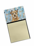 Wheaten Border Terrier Coworker Watercolor Sticky Note Holder Refillable Dispenser Desk Accessory 3x3 Pad Gift