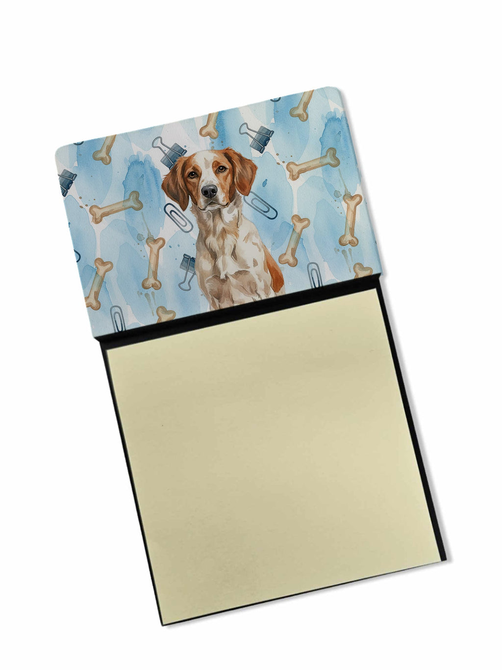 Roan Brittany Coworker Watercolor Sticky Note Holder Refillable Dispenser Desk Accessory 3x3 Pad Gift