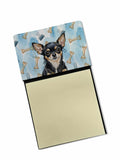 Black and Tan Chihuahua Coworker Watercolor Sticky Note Holder Refillable Dispenser Desk Accessory 3x3 Pad Gift