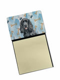 Black Cocker Spaniel Coworker Watercolor Sticky Note Holder Refillable Dispenser Desk Accessory 3x3 Pad Gift