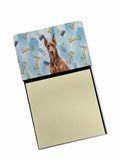 Red Doberman Pinscher Coworker Watercolor Sticky Note Holder Refillable Dispenser Desk Accessory 3x3 Pad Gift