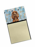 Red English Cocker Spaniel Coworker Watercolor Sticky Note Holder Refillable Dispenser Desk Accessory 3x3 Pad Gift