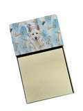 White German Shepherd Coworker Watercolor Sticky Note Holder Refillable Dispenser Desk Accessory 3x3 Pad Gift