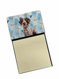 Roan German Wirehaired Pointer Coworker Watercolor Sticky Note Holder Refillable Dispenser Desk Accessory 3x3 Pad Gift