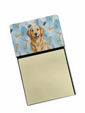Golden Retriever Coworker Watercolor Sticky Note Holder Refillable Dispenser Desk Accessory 3x3 Pad Gift