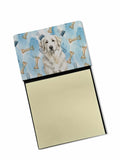White Great Pyrenees Coworker Watercolor Sticky Note Holder Refillable Dispenser Desk Accessory 3x3 Pad Gift