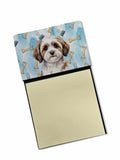 Parti-color Havanese Coworker Watercolor Sticky Note Holder Refillable Dispenser Desk Accessory 3x3 Pad Gift