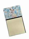 Cream Italian Greyhound Coworker Watercolor Sticky Note Holder Refillable Dispenser Desk Accessory 3x3 Pad Gift