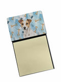 White and Tan Jack Russell Terrier Coworker Watercolor Sticky Note Holder Refillable Dispenser Desk Accessory 3x3 Pad Gift