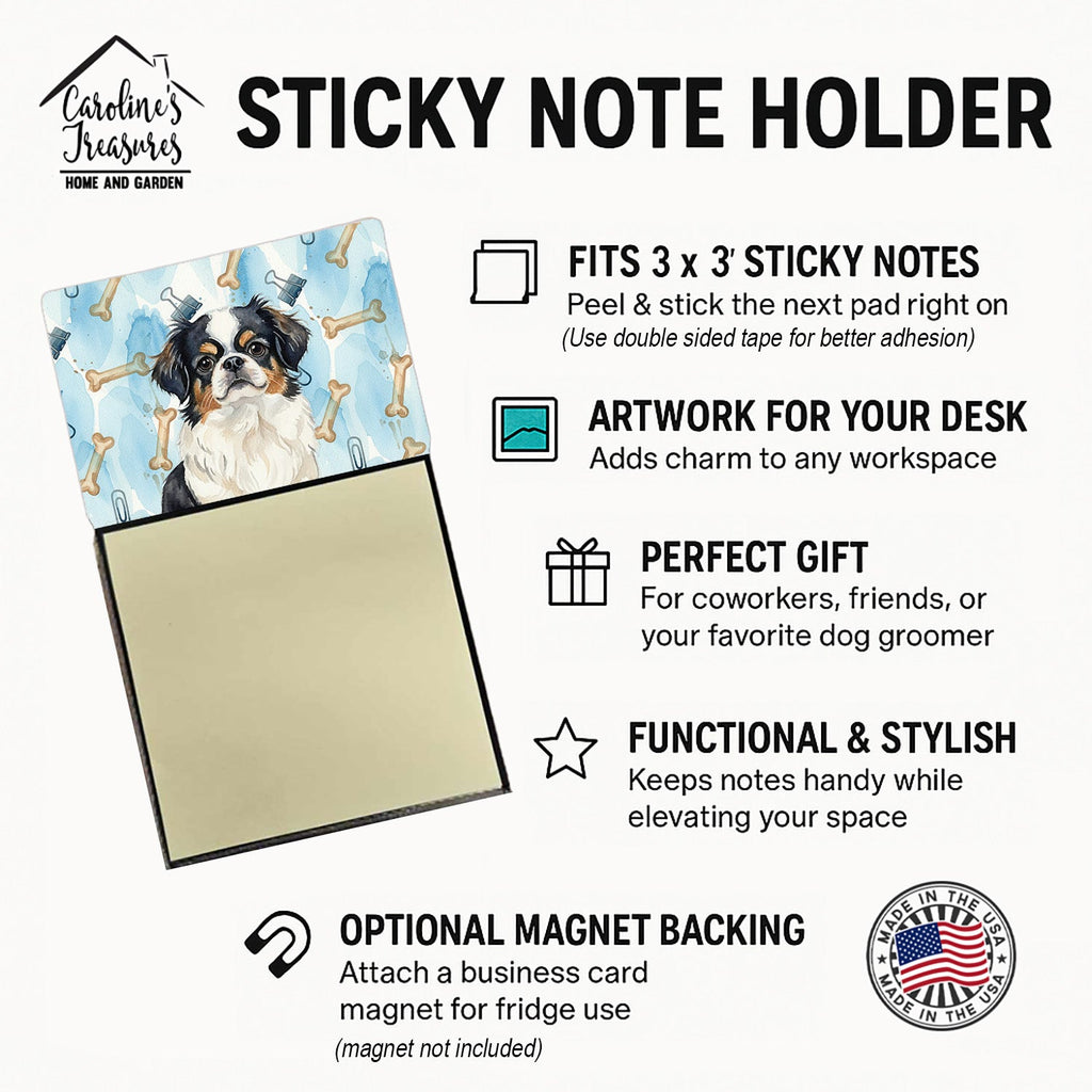 Tricolor Japanese Chin Coworker Watercolor Sticky Note Holder Refillable Dispenser Desk Accessory 3x3 Pad Gift